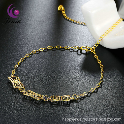 Jenia Top Quality Wholesale Gold Jewellery Charm Thin Anklet For Girls